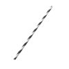 black and white stripd straw