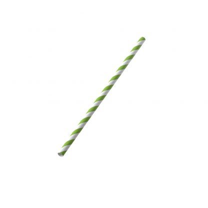green and white striped straw