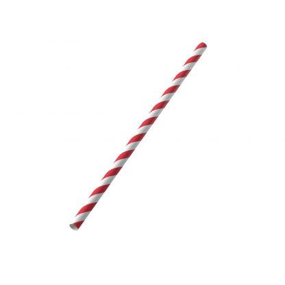 red and white striped straw