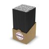 box of black straws